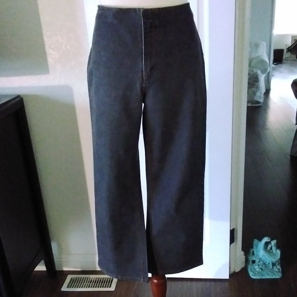 DKNY Black Wide Leg Capris